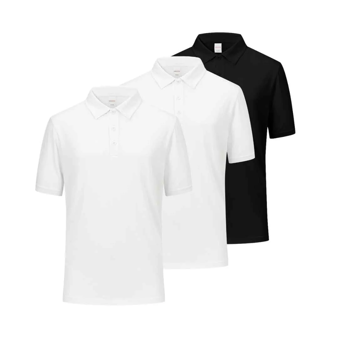 3 Pcs Quick-Drying Polo Shirts for Men