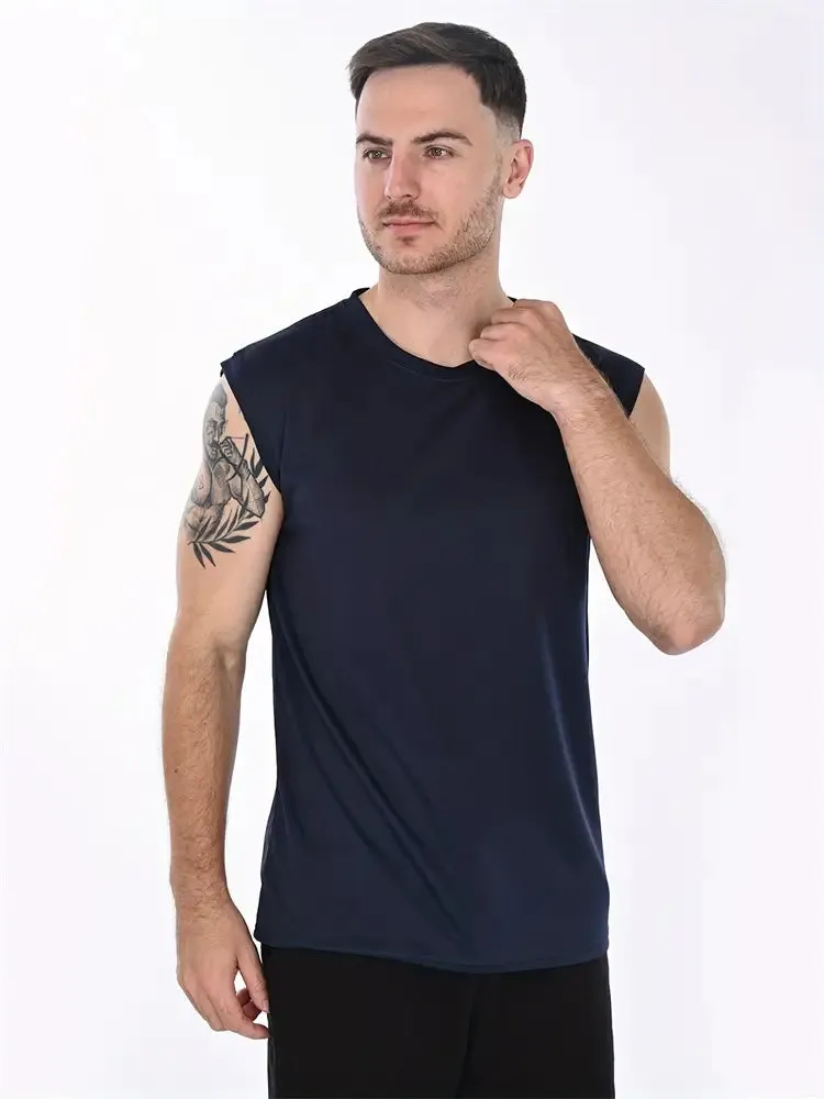 5 Pcs Men's Quick Dry Sleeveless Shirts