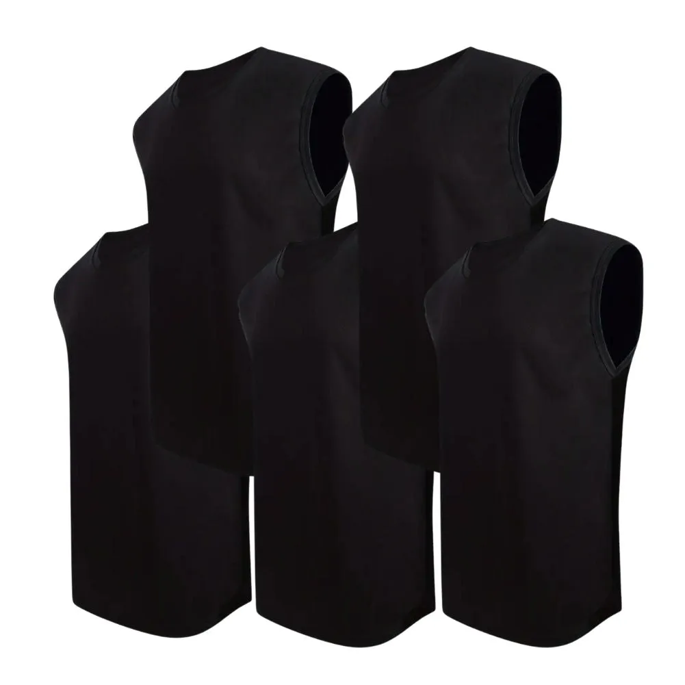 5 Pcs Men's Quick Dry Sleeveless Shirts