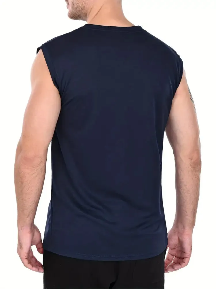 5 Pcs Men's Quick Dry Sleeveless Shirts