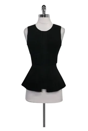 A.L.C. - Black Peplum Top Sz XS