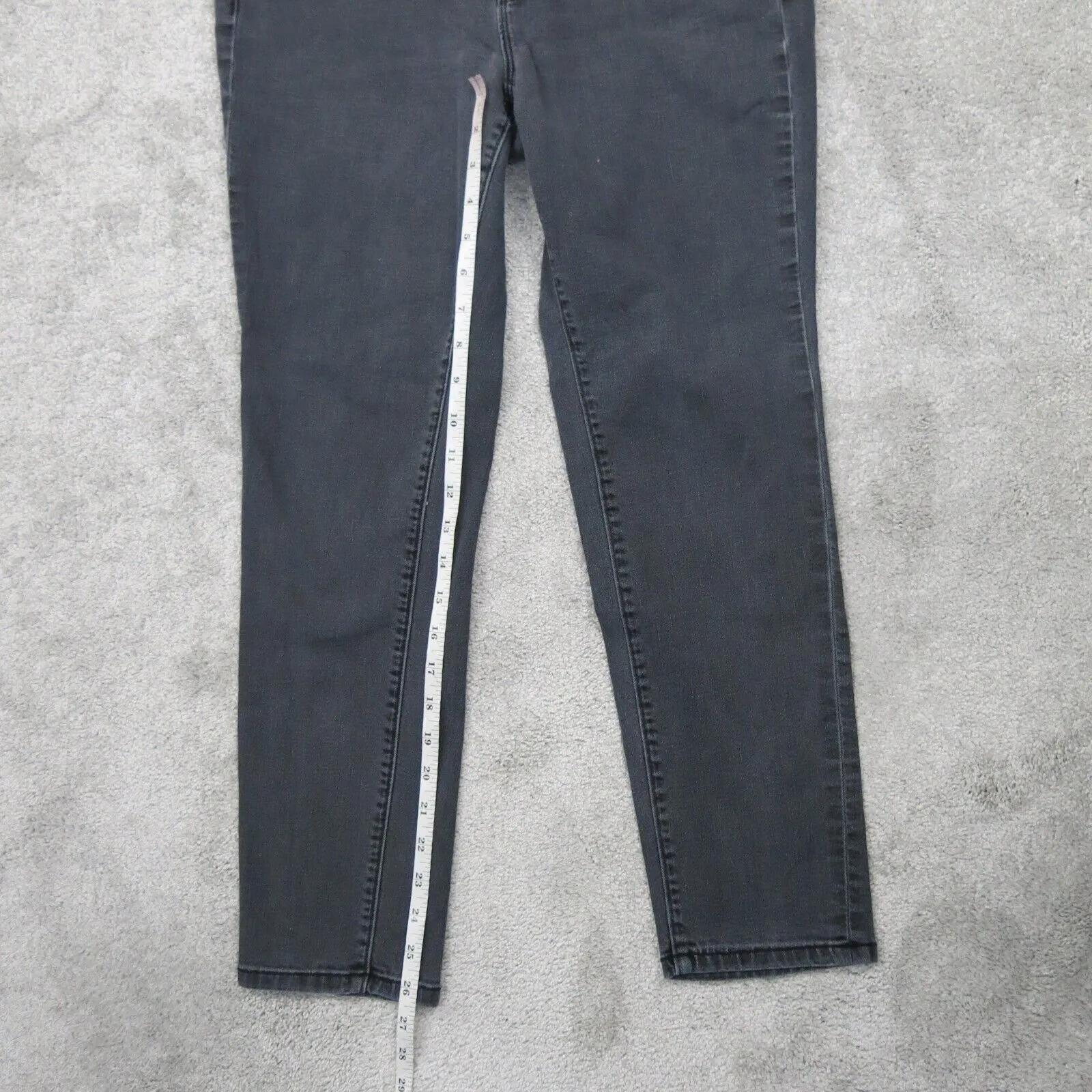 ANN Tylor Loft Womens Modern Skinny Leg Jeans Stretch Mid Rise Black Size 32X14