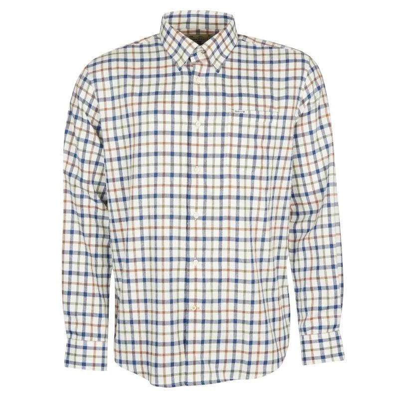 Barbour Coll Thermo Weave Mens Regular Fit Shirt - Ecru