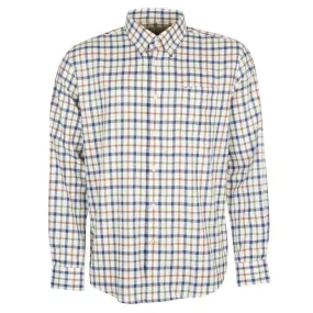 Barbour Coll Thermo Weave Mens Regular Fit Shirt - Ecru