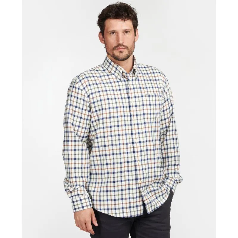 Barbour Coll Thermo Weave Mens Regular Fit Shirt - Ecru