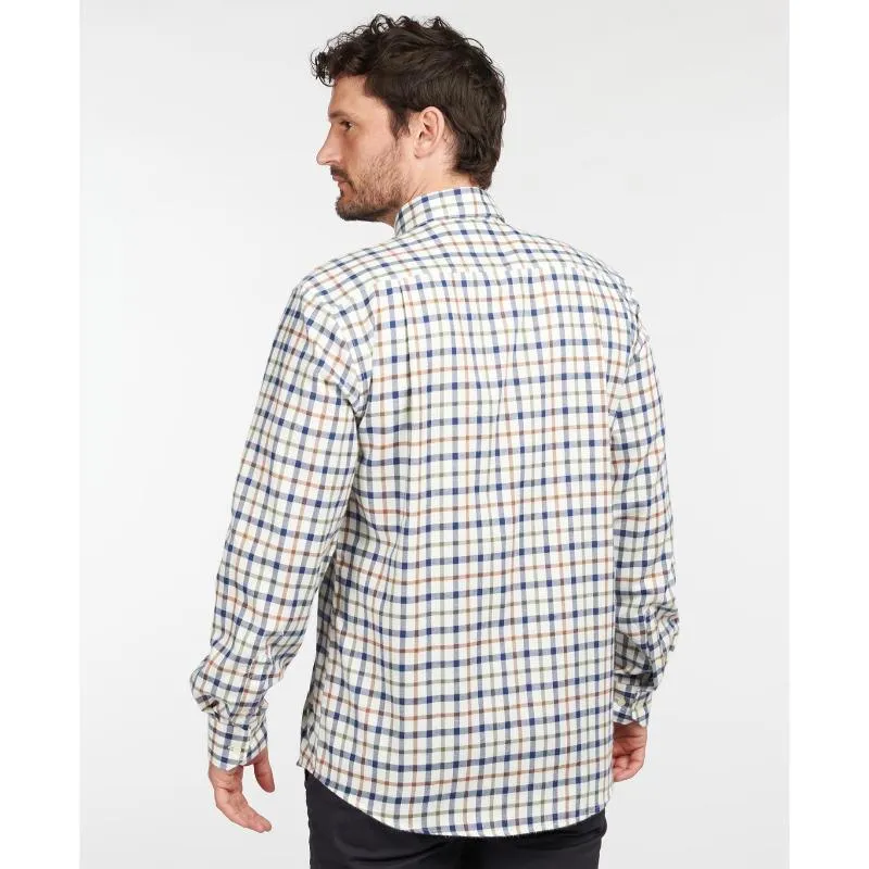 Barbour Coll Thermo Weave Mens Regular Fit Shirt - Ecru