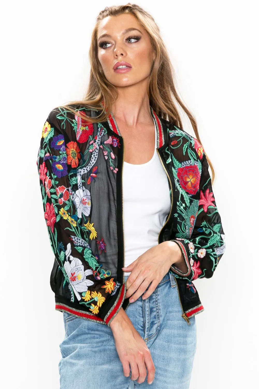 Belleza Embroidered Jacket-Black