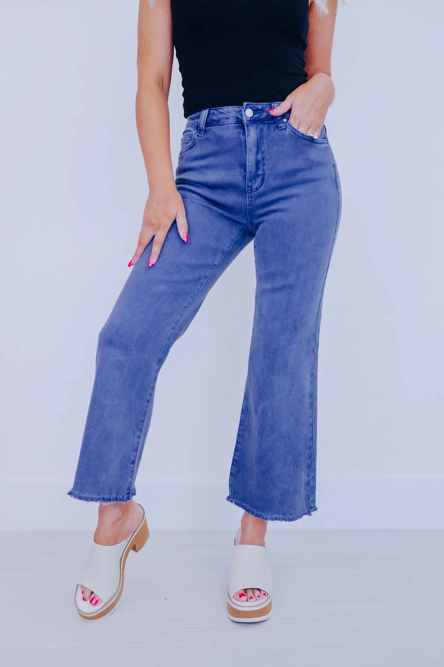 ***Blayke Frayed Hem Jeans - 10 Colors SAMPLE