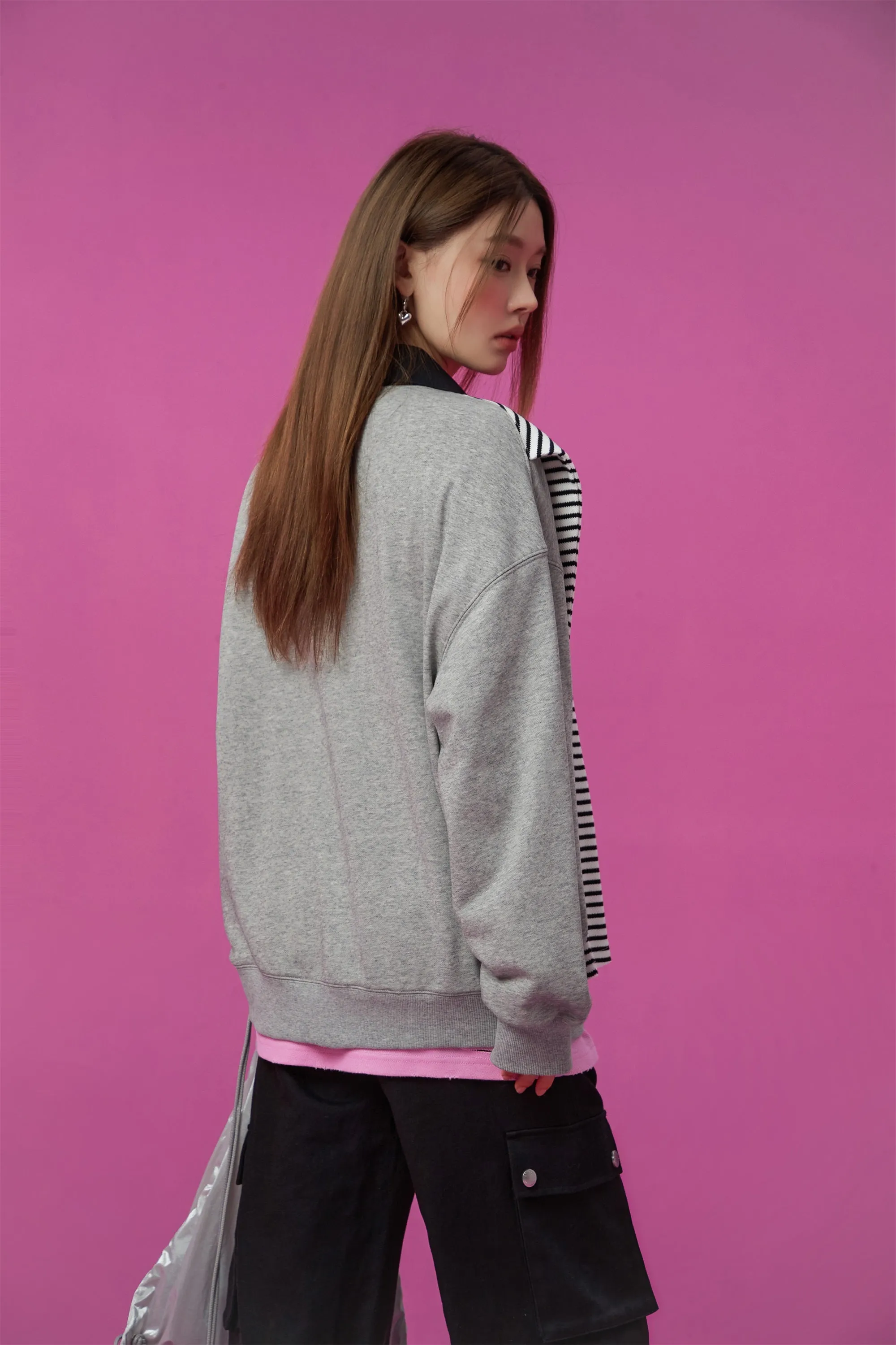 Color Scheme Layered Sweatshirt