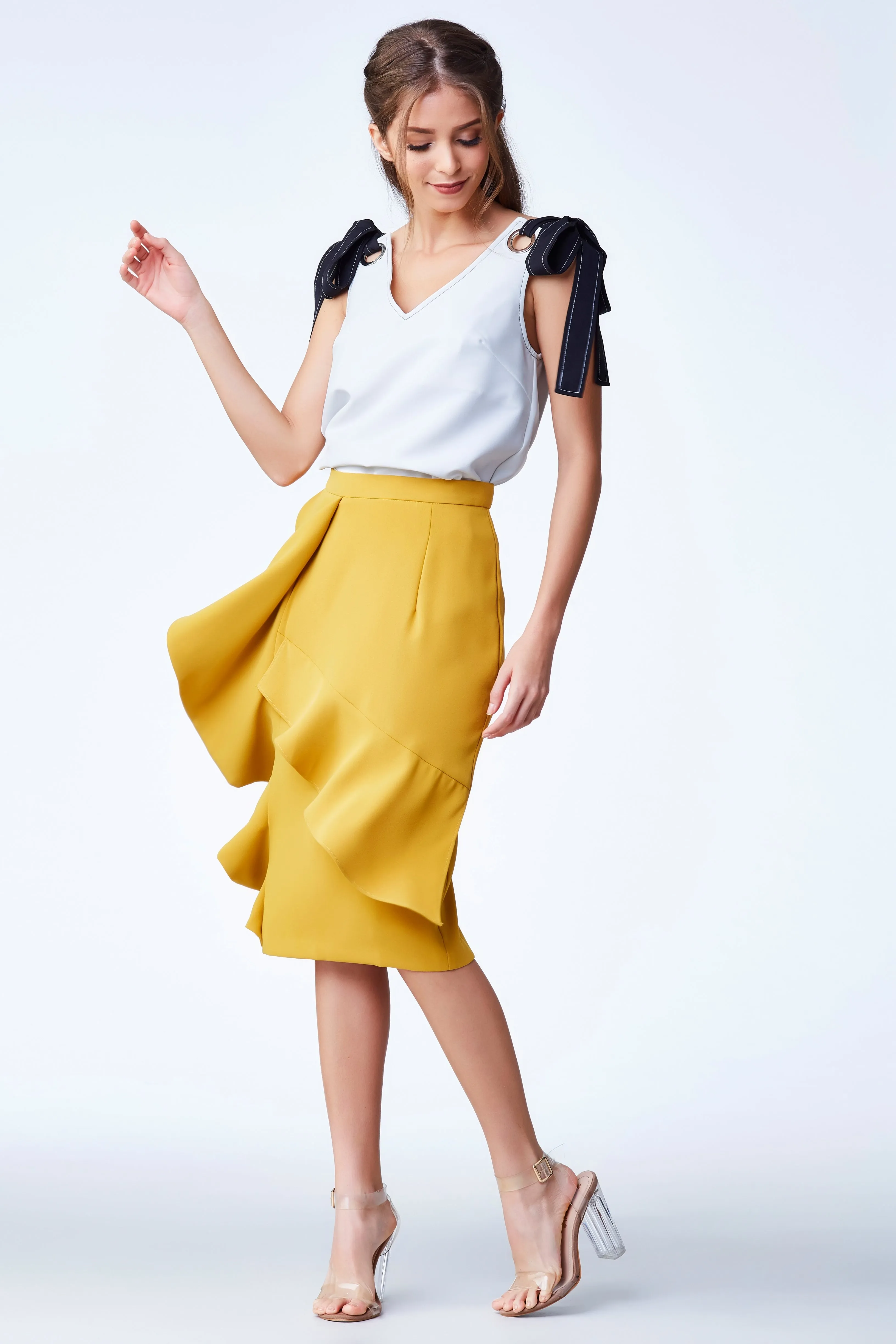 Cruise'18 Pencil Skirt - Mustard