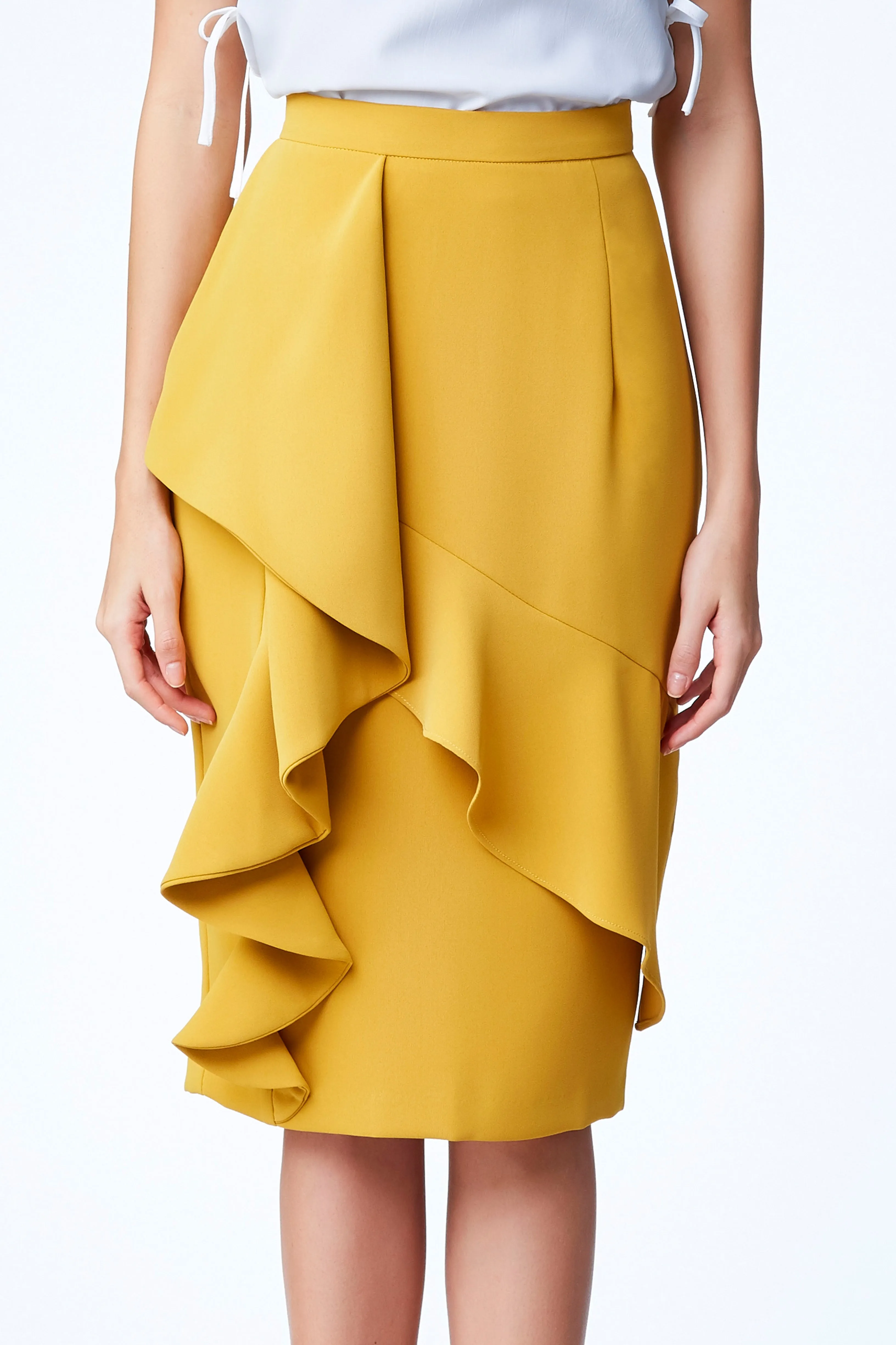 Cruise'18 Pencil Skirt - Mustard