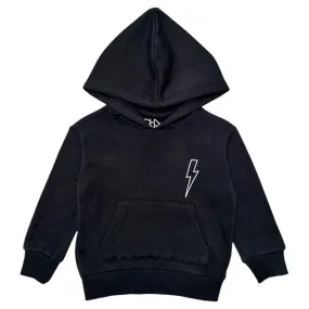 DISTRESSED LIGHTNING BOLT HOODIE