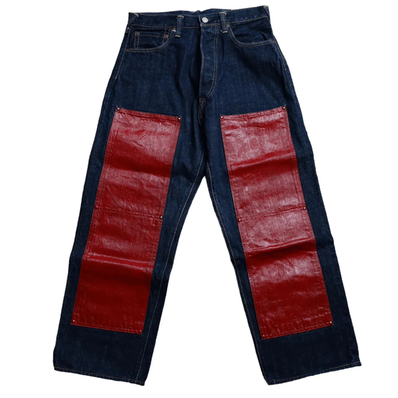 Evisu Red front and back Dicock Jeans