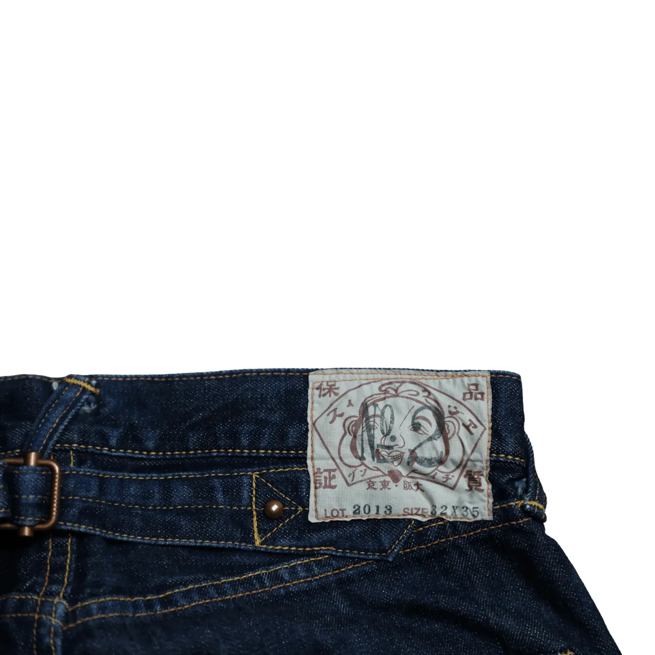 Evisu Red front and back Dicock Jeans