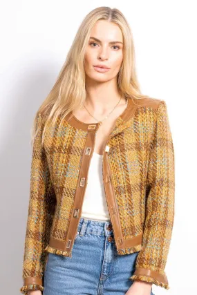 Georgia Tweed Vegan Accent Jacket