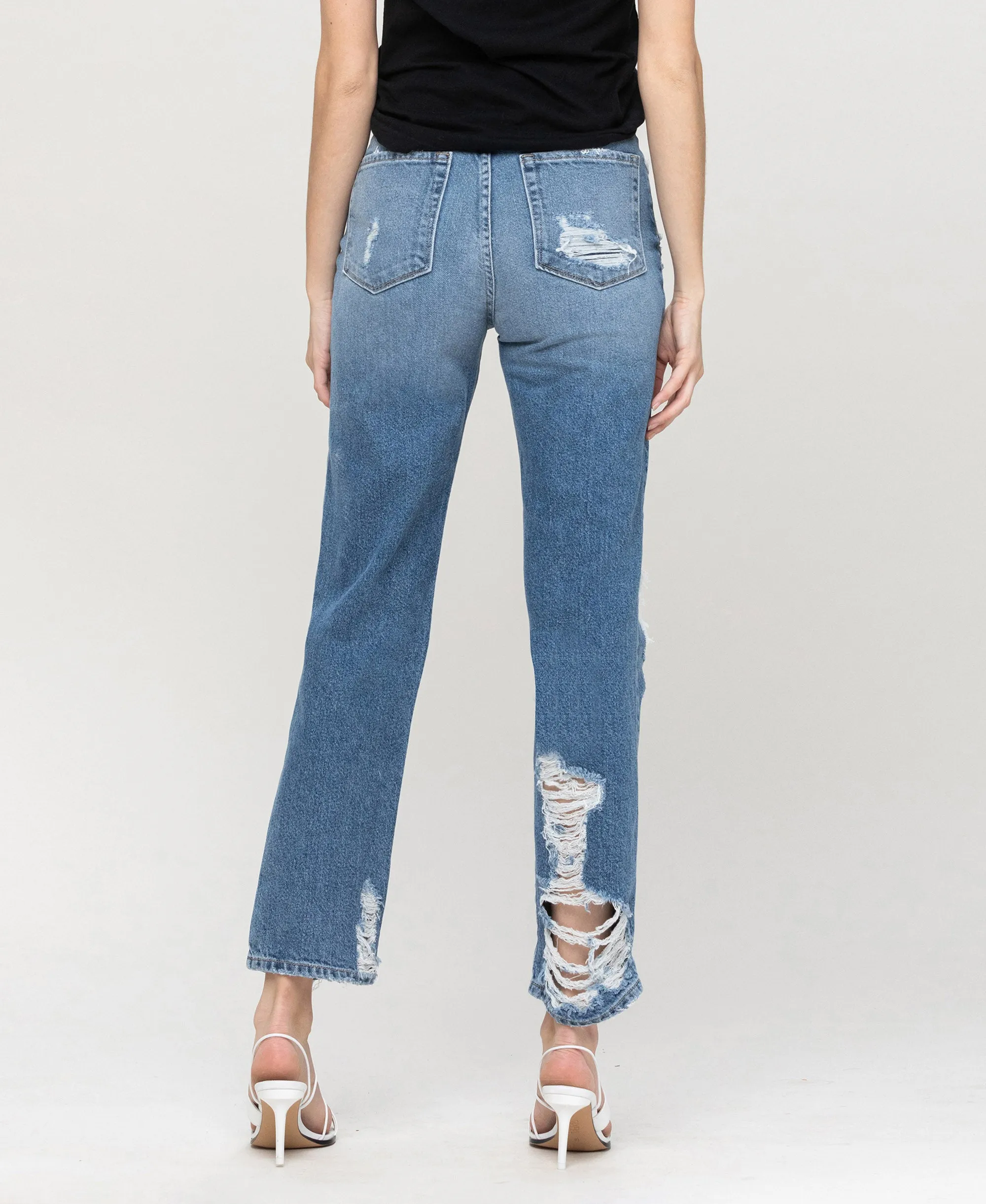 Goodbye - Super High Rise Ankle Straight Jeans