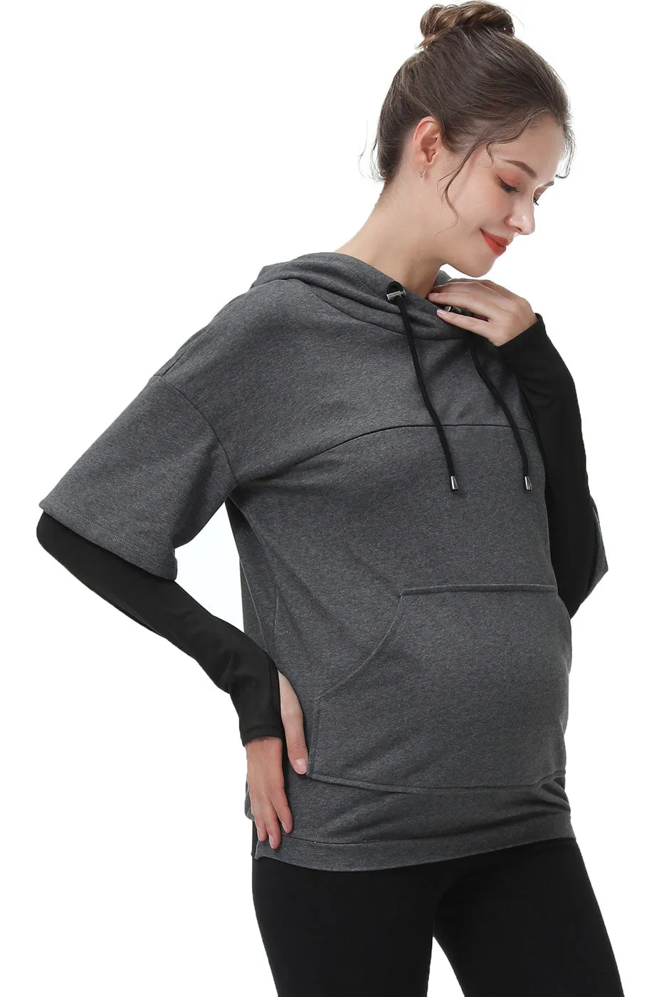 Kimi   Kai Maternity "Bobo" Nursing Performance Hoodie