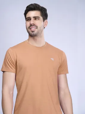 Men Cotton Orange Half Sleeves Expert Tee - ET4