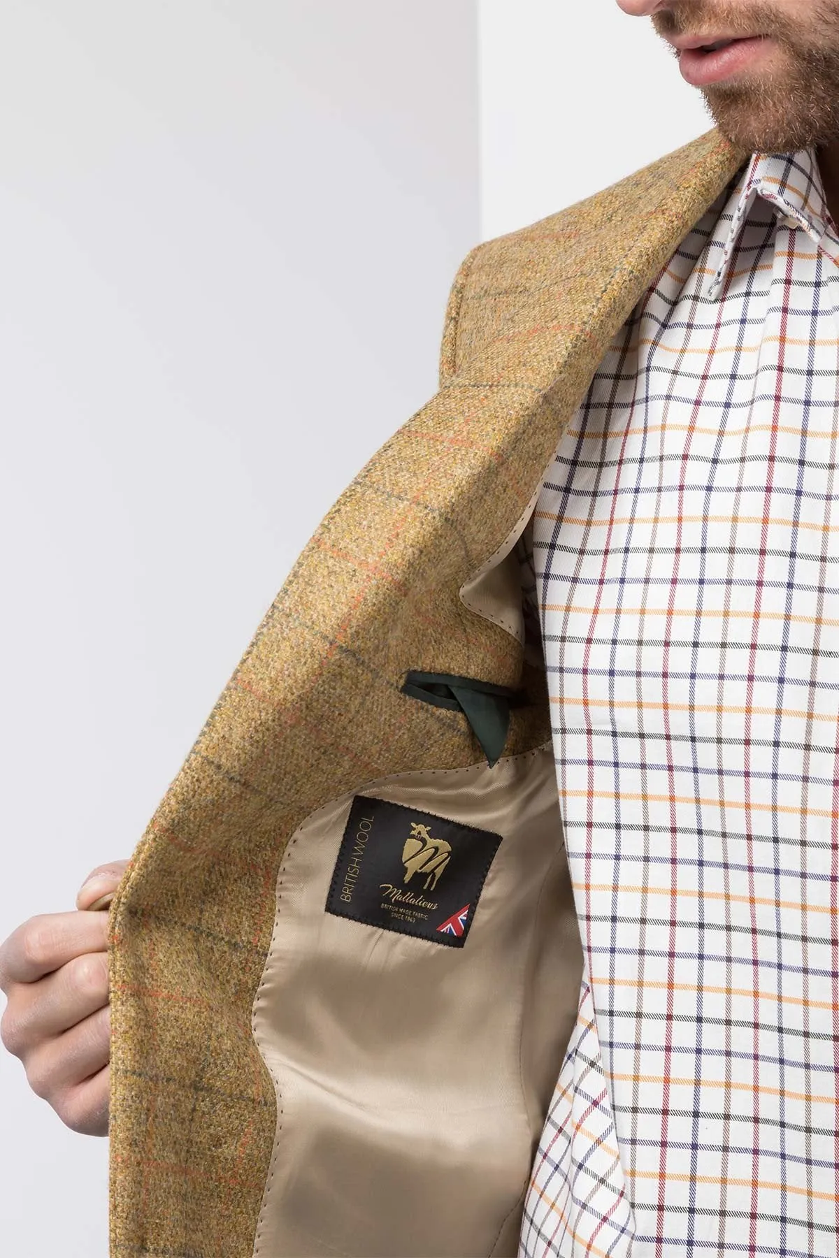 Men's Mustard Tweed Jacket - Market Day