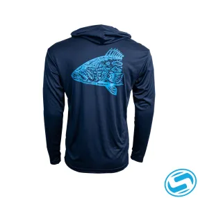 Men's Sodium Grouper Mugshot Performance Long Sleeve Hoodie