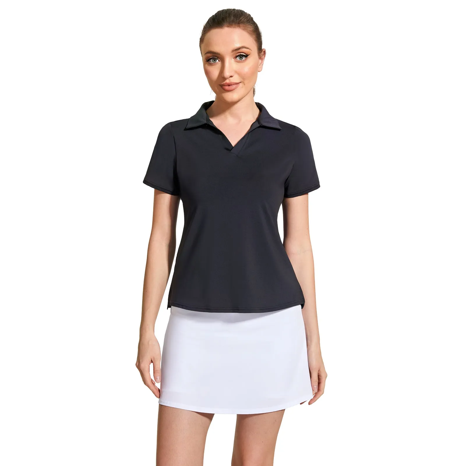 MOTEEPI Women's Short Sleeve Quick Dry Golf Shirt