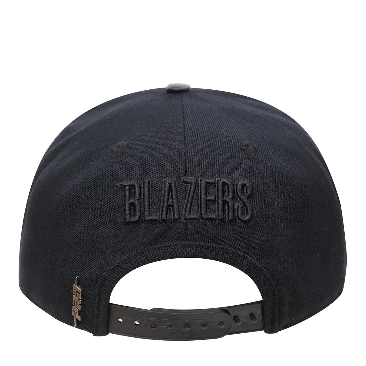 NBA PORTLAND TRAIL BLAZERS TRIPLE BLACK WOOL UNISEX SNAPBACK HAT (TRIPLE BLACK)