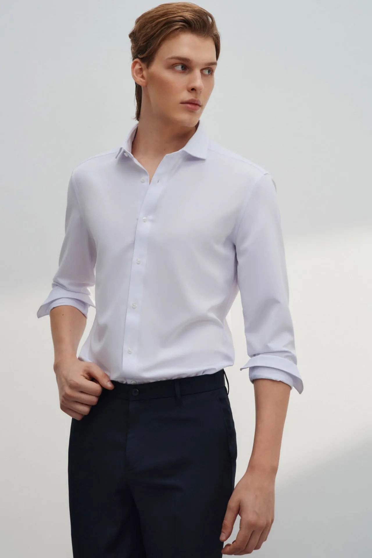 Non-Iron Quick Dry Light Brush Smart Fit Poplin Shirt