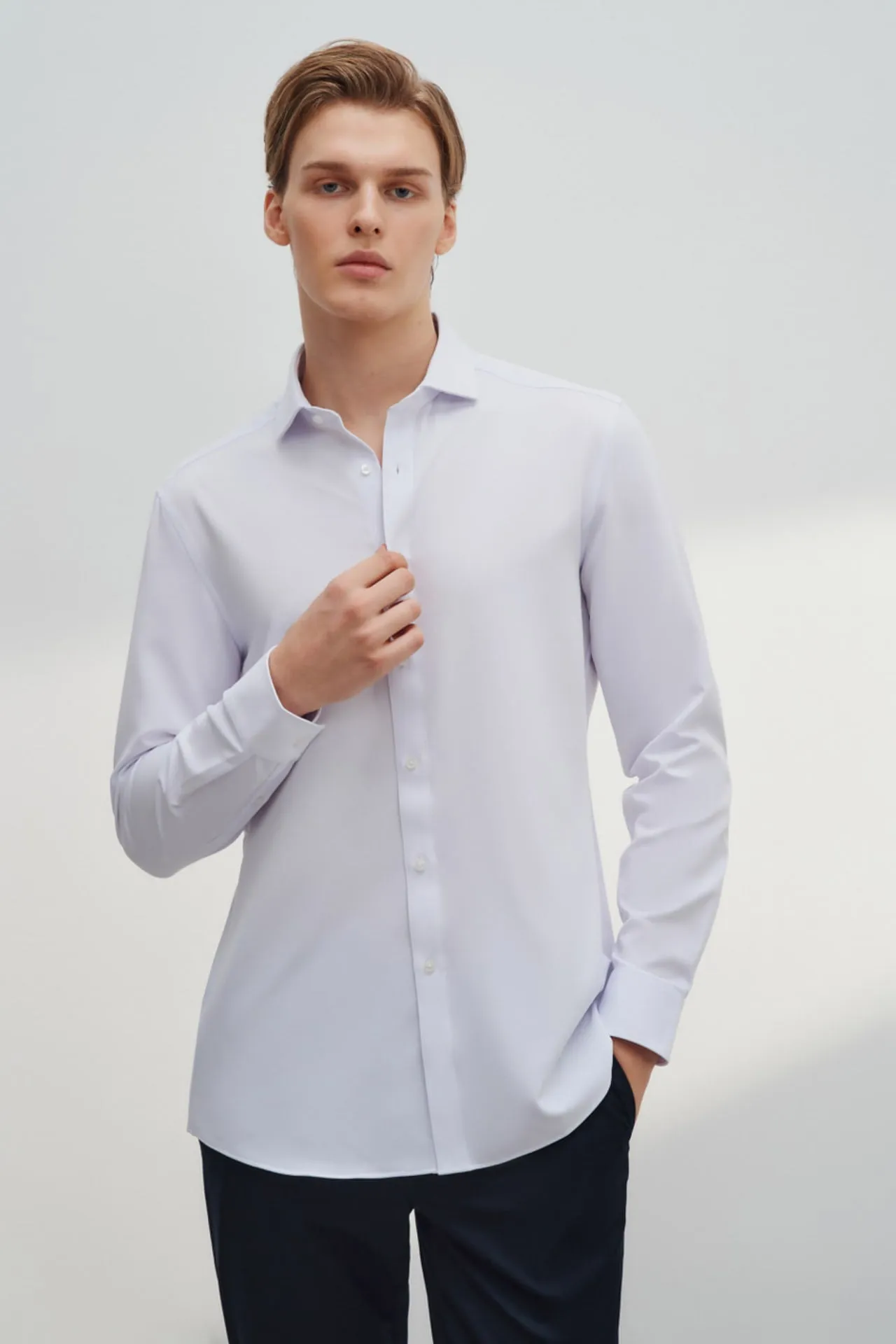 Non-Iron Quick Dry Light Brush Smart Fit Poplin Shirt