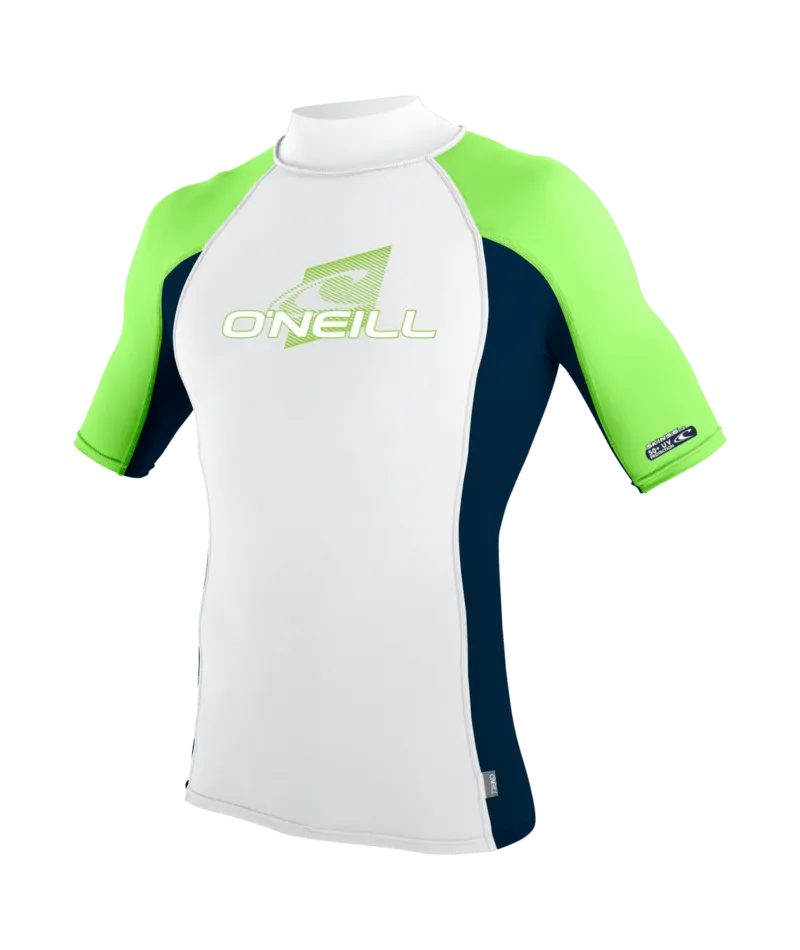 O'Neill Premium Skins Short Sleeve Turtleneck Rash Guard Dayglo