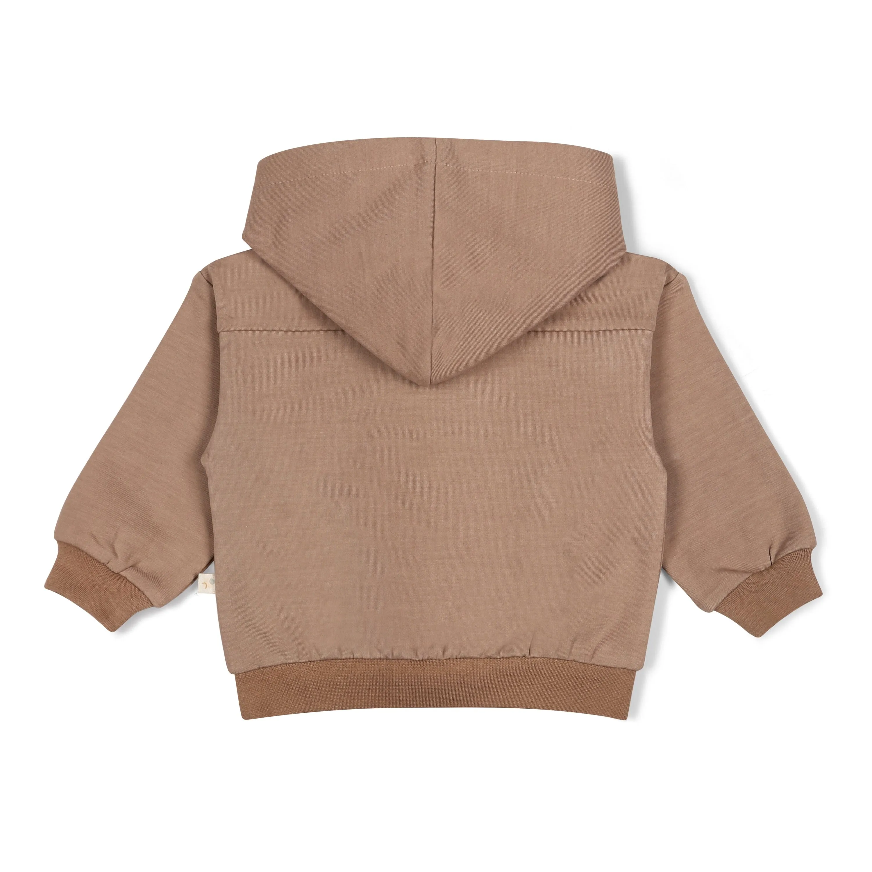 Organic Fleece Henley Hoodie | Taupe