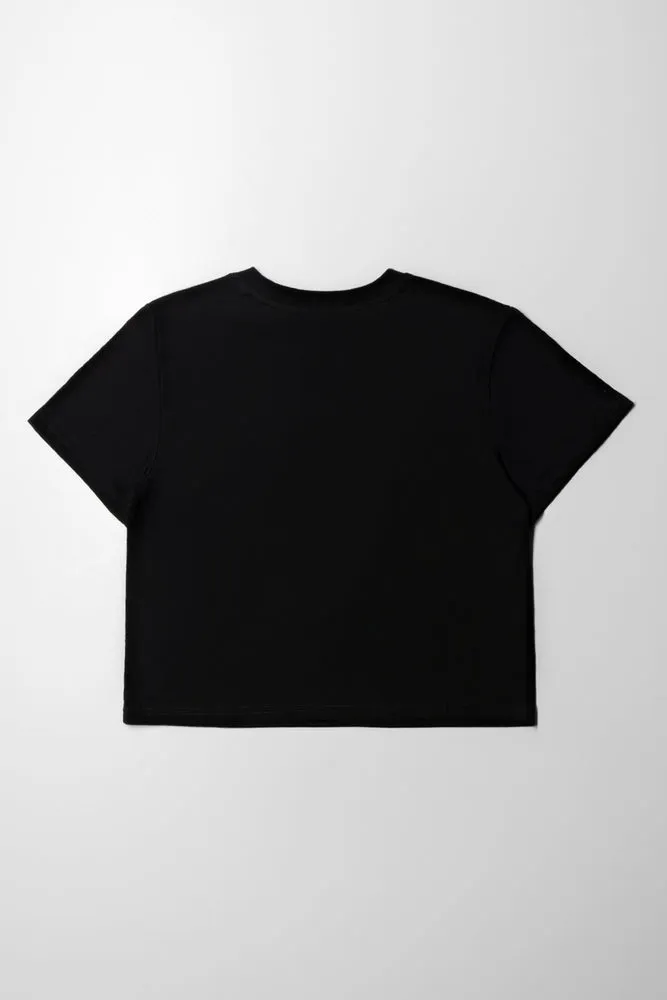 Plain Slub Tshirt Black