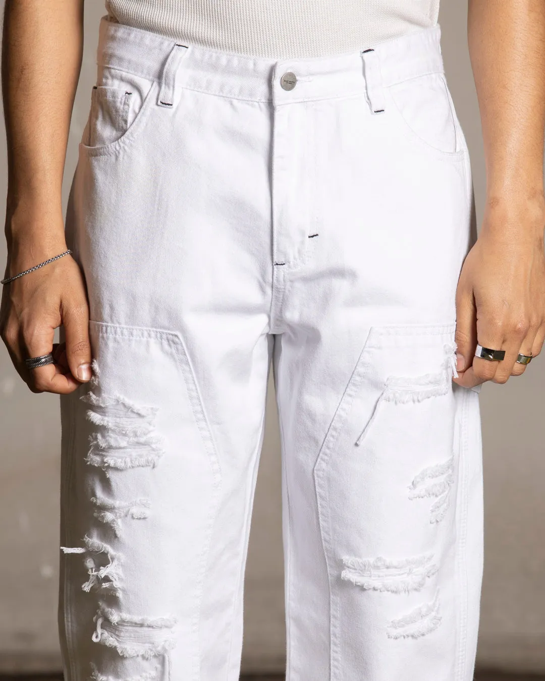 Saint Morta Titus Carpenter Jeans White