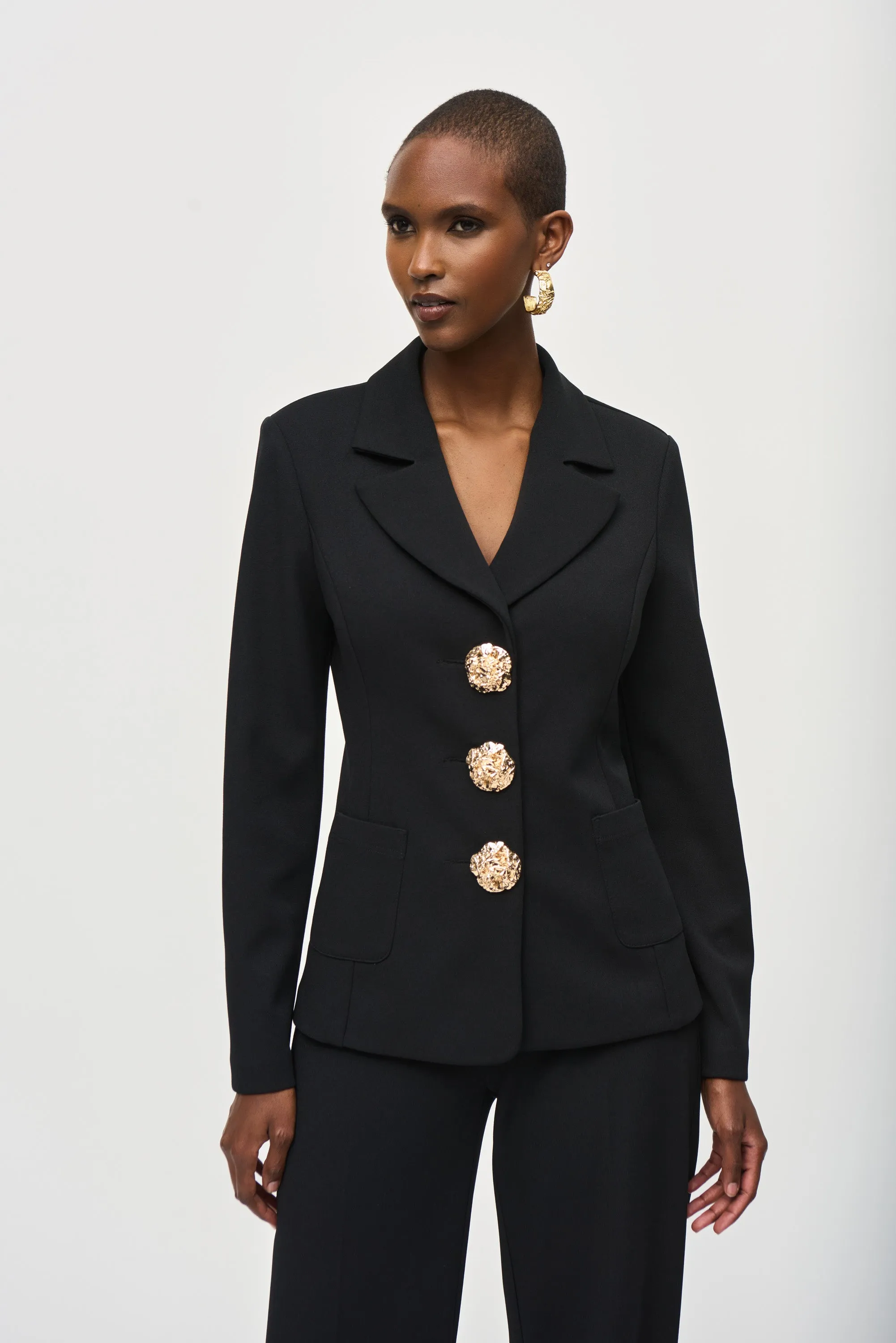 Scuba Crepe Fitted Blazer