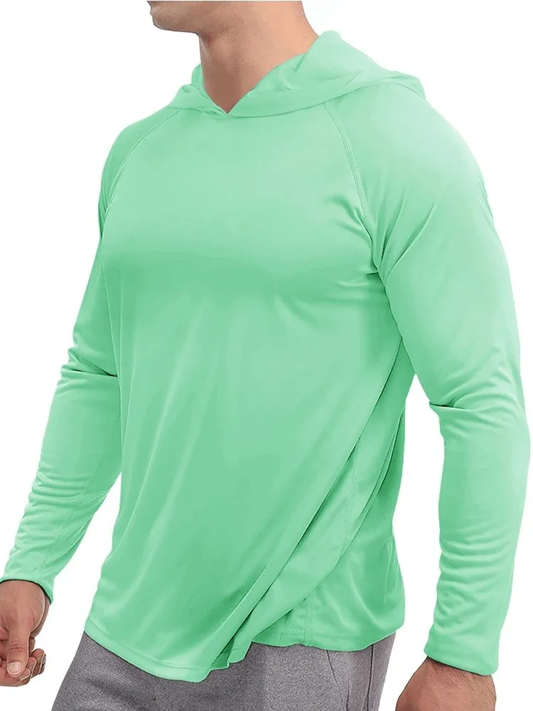 Sports Lightweight Quick-Dry Men's Long-Sleeve Hooded Shirts - SF0382