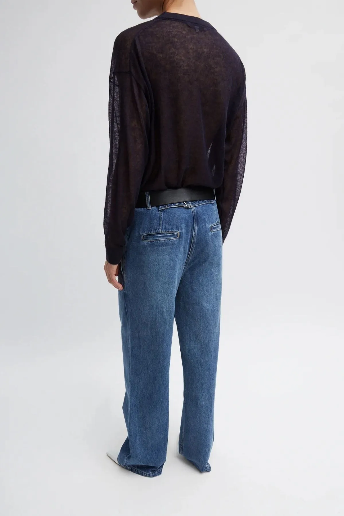 Tibi Spring Denim Barry Jean - Classic Blue