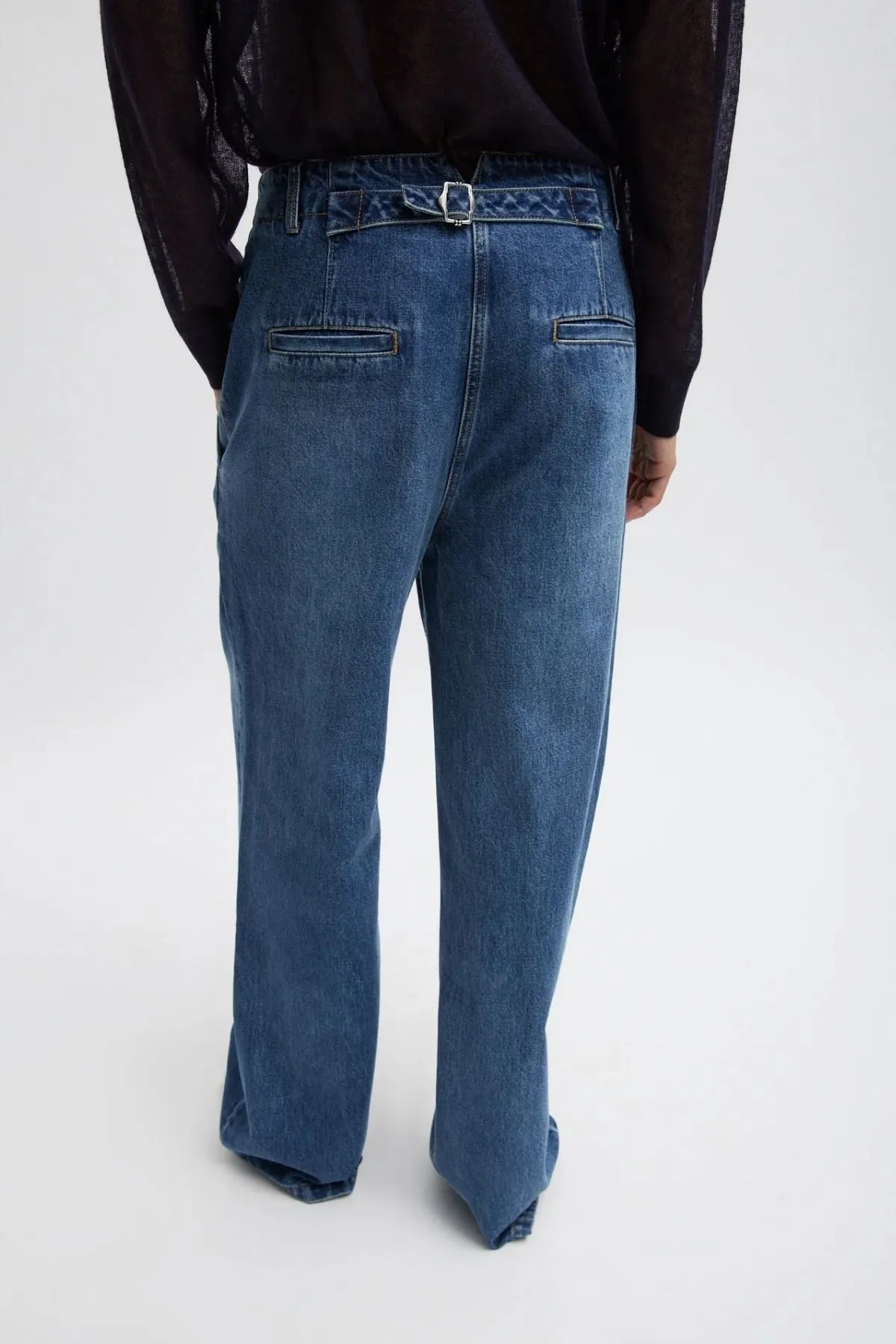 Tibi Spring Denim Barry Jean - Classic Blue