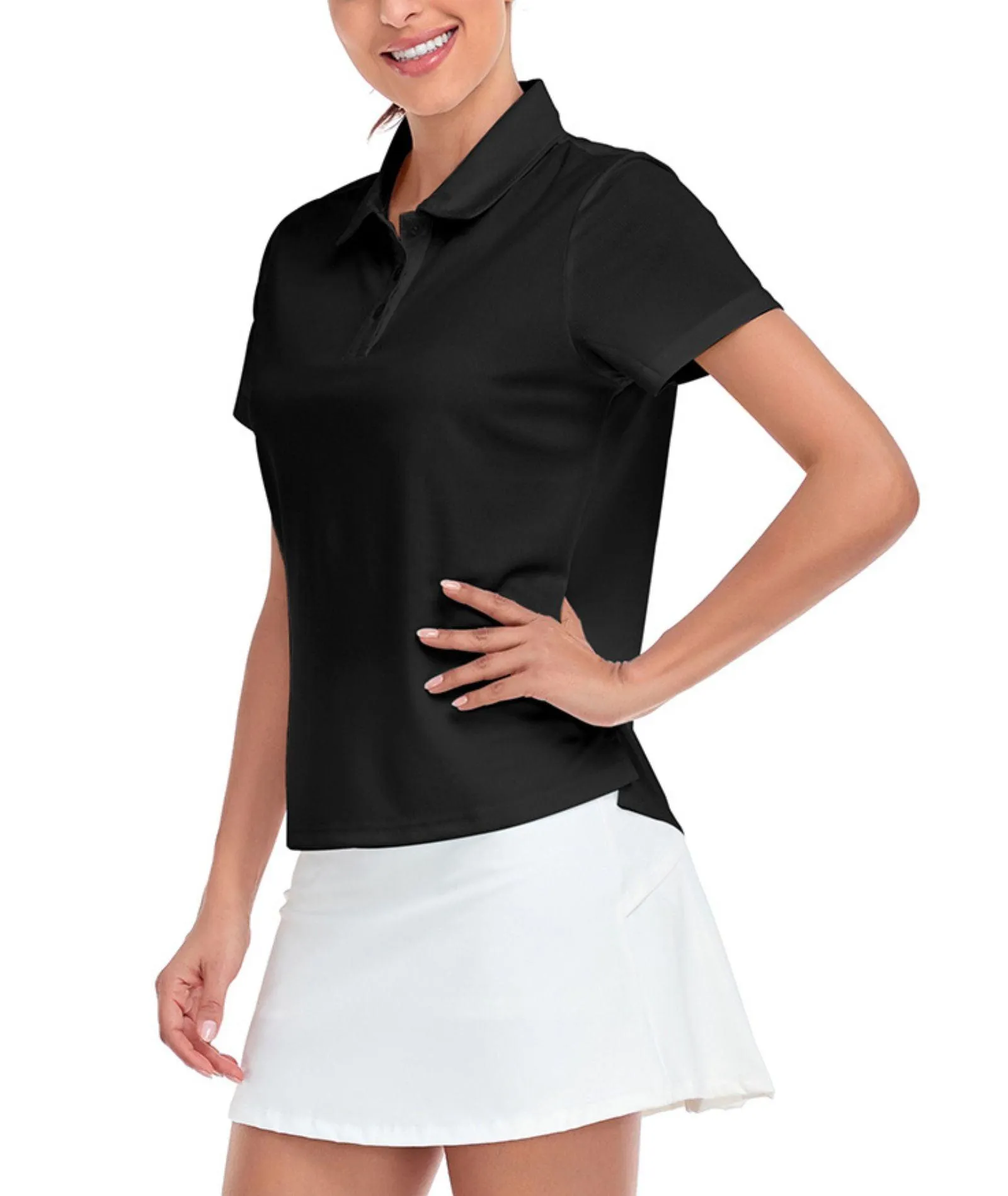 Women's Slim Fit Quick-Dry Athletic Polo Shirt-ZPK008250