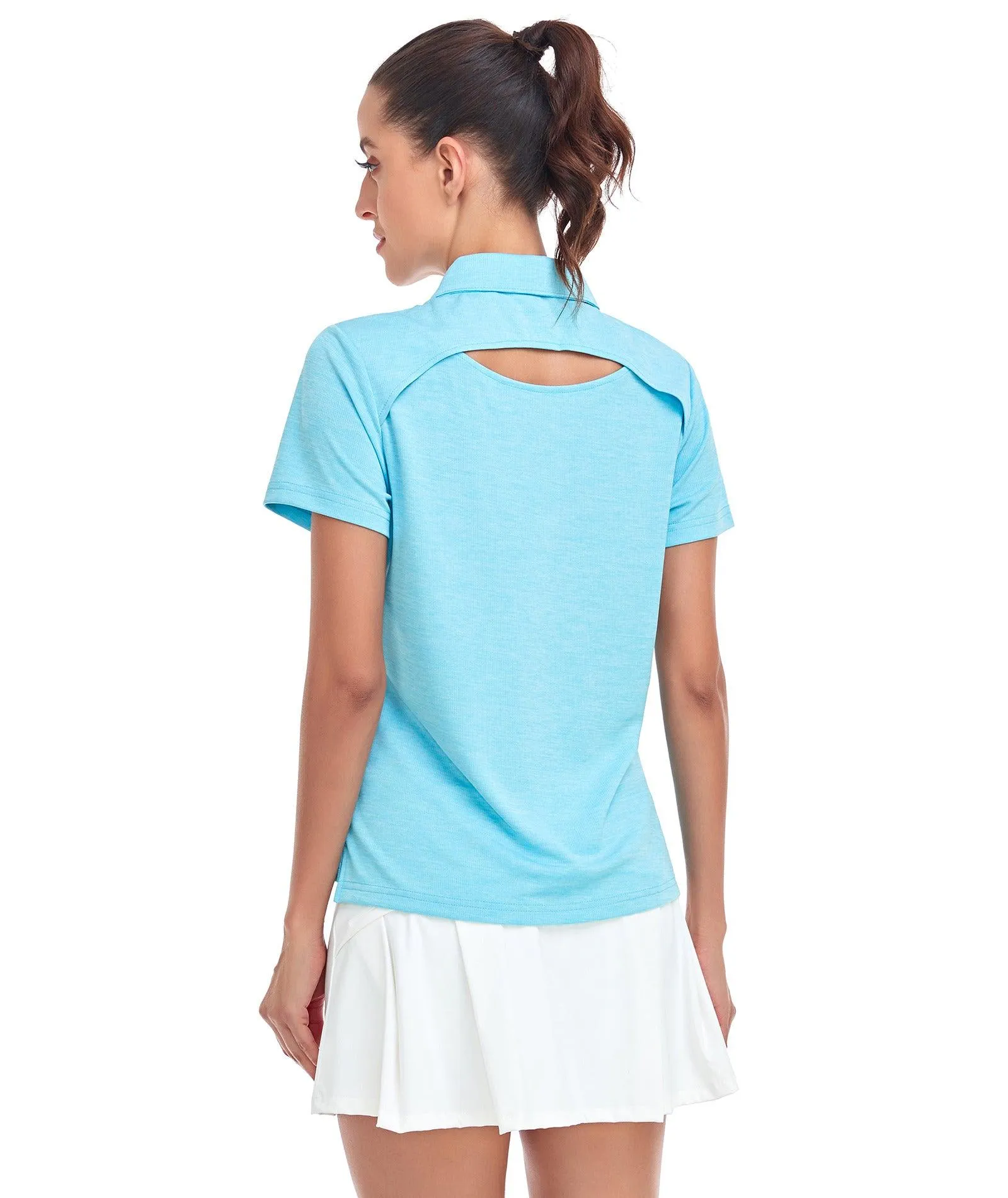 Women's Slim Fit Quick-Dry Athletic Polo Shirt-ZPK008250