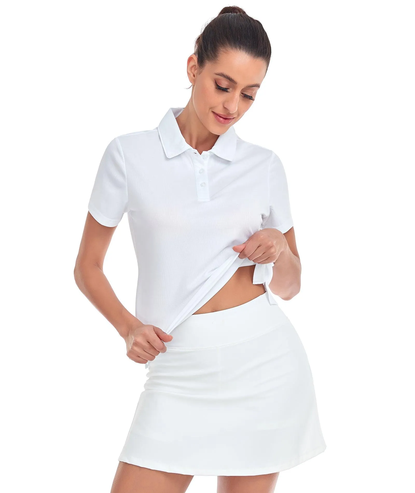 Women's Slim Fit Quick-Dry Athletic Polo Shirt-ZPK008250